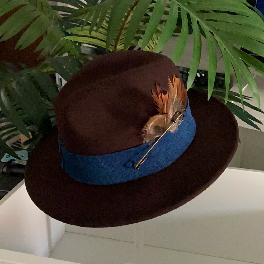 Chocolate & Denim Fedora *** CUSTOM ***
